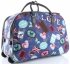 Cestovní taška na kolečkách s výsuvnou rukojetí v motýlech Or&Mi multicolor Tmavě Modrá