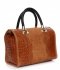 Kožené kabelka kufřík Genuine Leather zrzavá A4