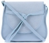 Kožené kabelka listonoška Vittoria Gotti světle modrá V5985