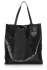 Kožená kabelka Shopper Bags kosmetickou kapsičkou černá