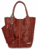Kožené kabelka shopper bag Vittoria Gotti hnědá B22