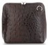 Kožené kabelka listonoška Genuine Leather čokoládová 218