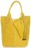 Kožené kabelka shopper bag Vittoria Gotti žlutá V5190