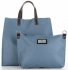 Bőr táska univerzális Genuine Leather kék 691756