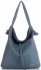 Bőr táska shopper bag Vittoria Gotti kék V5701