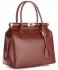 Bőr táska kuffer Genuine Leather barna 816(1