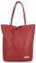 Bőr táska shopper bag Vittoria Gotti bordó V21E