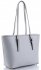 GEANȚĂ DIN PIELE clasică Genuine Leather gri deschis 3303