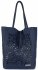 GEANȚĂ DIN PIELE shopper bag Vittoria Gotti bleumarin V577