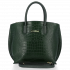Kožené kabelka kufrík Vittoria Gotti fľašková zelená V4382COCO