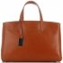 Kožené kabelka kufrík Genuine Leather ryšavá 3239