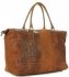 Kožené kabelka kufrík Genuine Leather ryšavá 1175