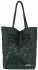 Kožené kabelka shopper bag Vittoria Gotti fľašková zelená V577