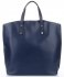 Kožené kabelka shopper bag Genuine Leather tmavo modrá 6047
