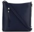 Kožené kabelka listonoška Genuine Leather tmavo modrá 6002