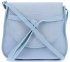Kožené kabelka listonoška Vittoria Gotti svetlo modrá V5985