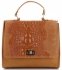 Kožené kabelka kufrík Genuine Leather ryšavá 295