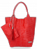 Kožené kabelka shopper bag Vittoria Gotti červená B22