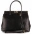 Kožené kabelka kufrík Genuine Leather čierna 816(2