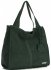 Kožené kabelka shopper bag Vittoria Gotti fľašková zelená V501
