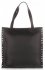 Kožené kabelka shopper bag Genuine Leather čierna 5013