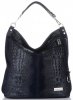 Bőr táska shopper bag Vittoria Gotti tengerkék V898