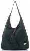 Oryginalne Torby Skórzane XL VITTORIA GOTTI Shopper Bag z Etui Butelkowa Zieleń