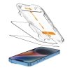 SZKŁO HARTOWANE TECH-PROTECT QUICK SET+ 2-PACK IPHONE 13 / 13 PRO / 14 / 16E BLACK