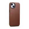 iCarer Oil Wax Premium Leather Case skórzane etui iPhone 14 Plus magnetyczne z MagSafe brązowy (WMI14220703-RB)