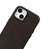 iCarer Oil Wax Premium Leather Case skórzane etui iPhone 14 Plus magnetyczne z MagSafe brązowy (WMI14220703-BN)