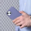 iCarer Case Leather pokrowiec etui z naturalnej skóry do iPhone 14 jasnofioletowy (WMI14220705-LP) (kompatybilne z MagSafe)