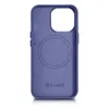 iCarer Case Leather pokrowiec etui z naturalnej skóry do iPhone 14 Pro Max jasnofioletowy (WMI14220708-LP) (kompatybilne z MagSa