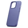 iCarer Case Leather pokrowiec etui z naturalnej skóry do iPhone 14 Pro Max jasnofioletowy (WMI14220708-LP) (kompatybilne z MagSa
