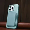 iCarer Litchi Premium Leather Case skórzane etui iPhone 14 Pro Max magnetyczne z MagSafe zielony (WMI14220712-GN)