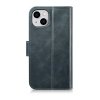 iCarer Oil Wax Wallet Case 2in1 etui iPhone 14 skórzany pokrowiec z klapką Anti-RFID niebieski (WMI14220721-BU)