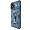 Nillkin CamShield Armor Pro Case etui iPhone 14 Pro Max pancerny pokrowiec z osłoną na aparat ring podstawka niebieskie