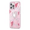 Kingxbar Heart Star Series etui iPhone 14 Pro Max etui w gwiazdki pink heart