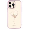 Etui silikonowe z kryształami Swarovski Kingxbar Wish Series do iPhone 14 Pro - różowe