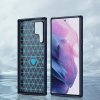 Carbon Case etui Samsung Galaxy S23 Ultra elastyczny silikonowy karbonowy pokrowiec niebieskie