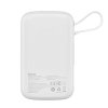 Baseus Qpow Digital Display powerbank z szybkim ładowaniem 10000mAh 20W QC/PD/SCP/FCP z wbudowanym kablem Lightning biały