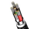 Baseus Glimmer Series kabel do szybkiego ładowania USB-A - USB-C 100W 480Mb/s 2m czarny
