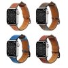 Pasek skórzany Strap Leather do Apple Watch 42 / 44 / 45 / 49 mm opaska bransoleta - czerwony