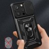 Pancerne etui z podstawką i osłoną aparatu do iPhone 15 Pro Max Hybrid Armor Camshield - różowe