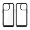 Wzmocnione etui z elastyczną ramką do iPhone 15 Pro Outer Space - czerwone