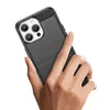 Elastyczne etui wzór karbon do iPhone 15 Pro Max Carbon Case - niebieskie