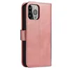 Etui portfel z klapką podstawką do iPhone 15 Pro Magnet Case - różowe