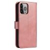 Etui portfel z klapką podstawką do iPhone 15 Plus Magnet Case - różowe