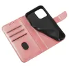 Etui portfel z klapką podstawką do iPhone 15 Plus Magnet Case - różowe