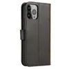 Etui z klapką i portfelem Magnet Case do iPhone 15 - czarne