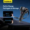 Ładowarka samochodowa Baseus Enjoyment Pro USB-C (żeńskie) / Lightning (męski) 60W - czarna